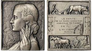 MEDAILLES D AFN 237 Medaille foire agricole de Tiaret 1951